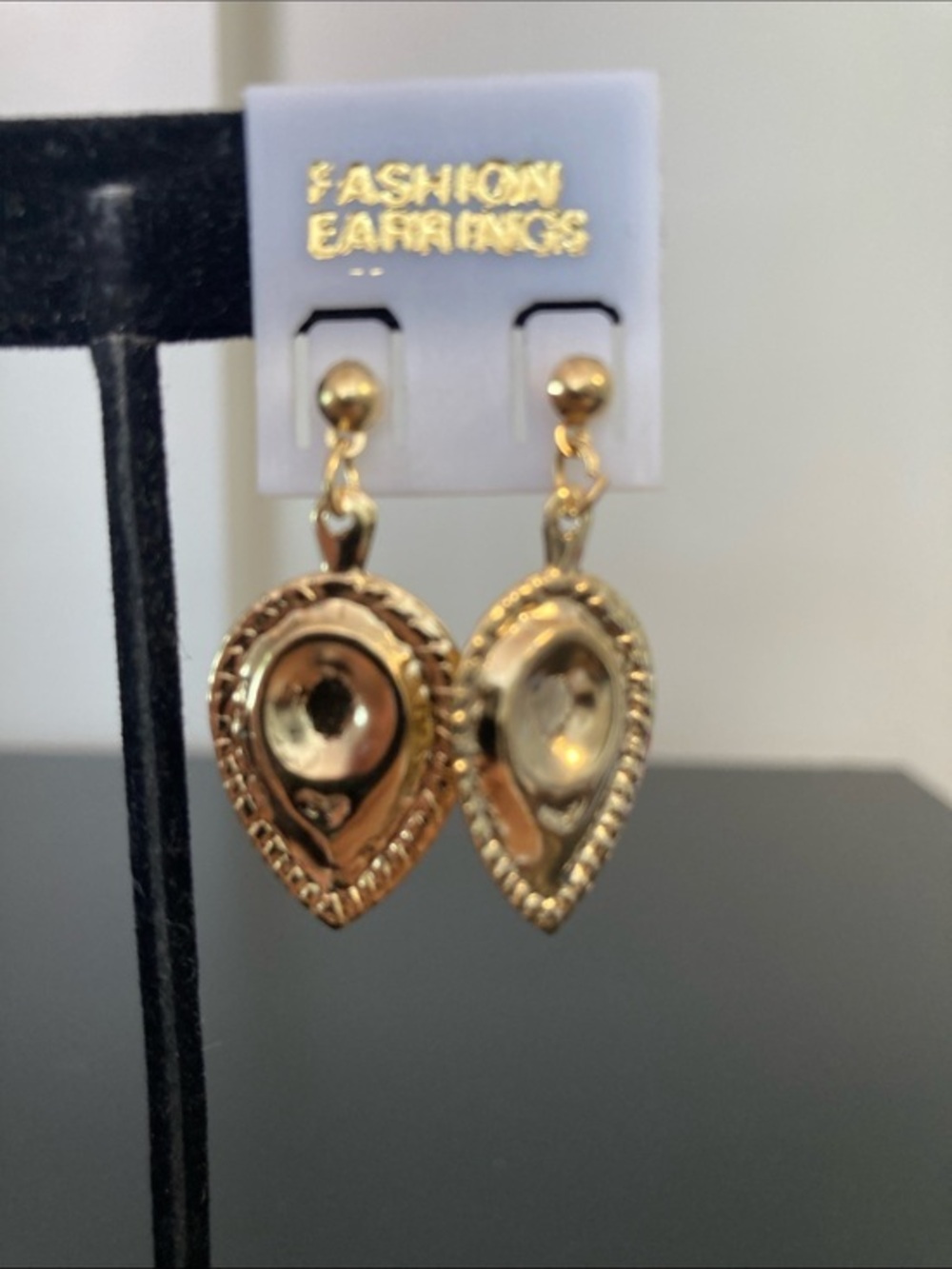 Gold Teardrop Dangle Earrings - Brand
